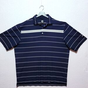 FootJoy Men's Navy Striped Polo‎ Shirt SIZE XL. #733